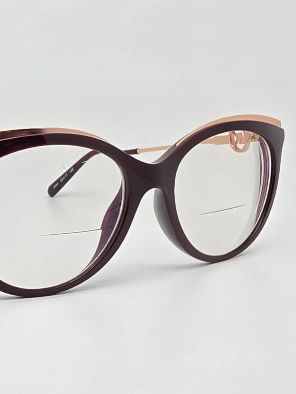 Michael Kors MK4089U 3344 Ajaccio Cordovan Gold Cat Eye Eyeglasses Frame 53mm